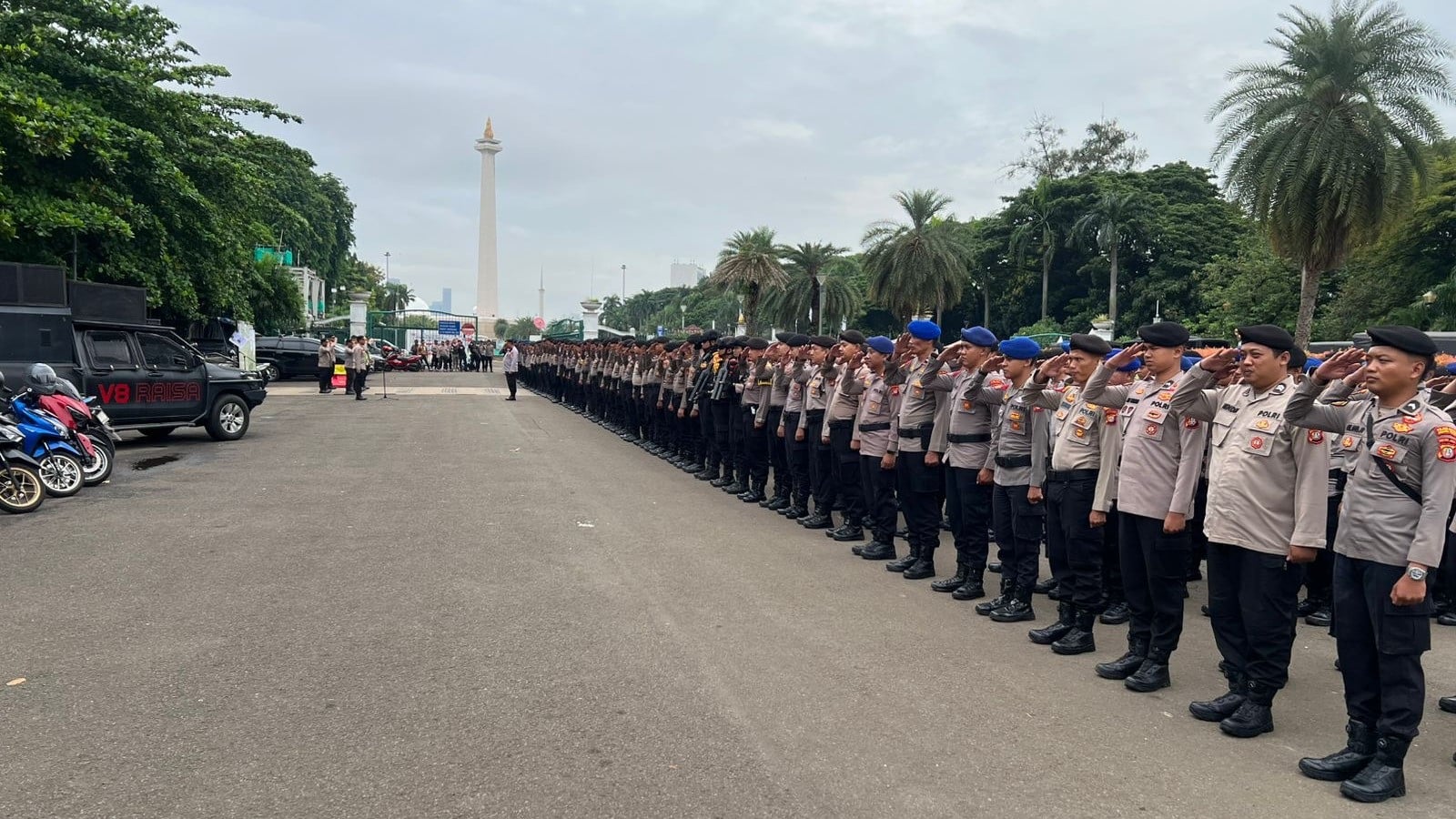 Ribuan Personel Gabungan Dikerahkan Amankan Aksi Unjuk Rasa di Beberapa Titik Jakarta