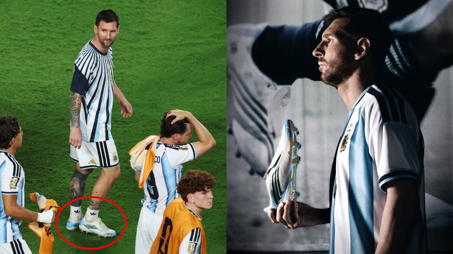 Kapten Timnas Argentina, Lionel Messi, mengenakan sepatu Adidas El Último Tango di Piala Dunia 2026.