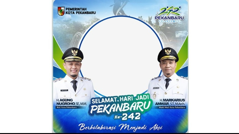 Twibbon HUT Kota Pekanbaru ke-242