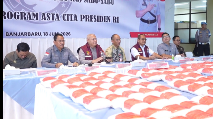 Polda Kalsel Bongkar 128,7 Kg Narkoba Jenis Sabu, Jejak Jaringan Fredy Pratama Kembali Menghantui Indonesia