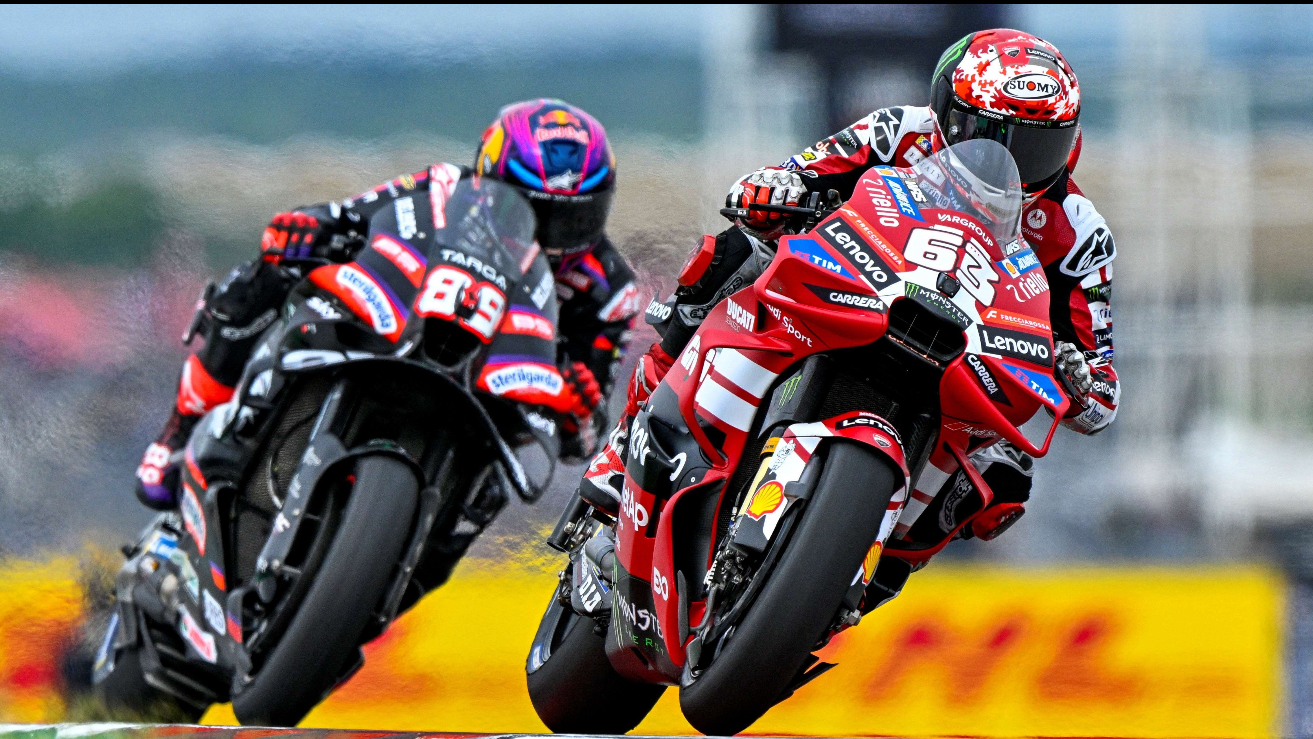 Rider Aprilia, Jorge Martin vs Rider Ducati, Francesco Bagnaia