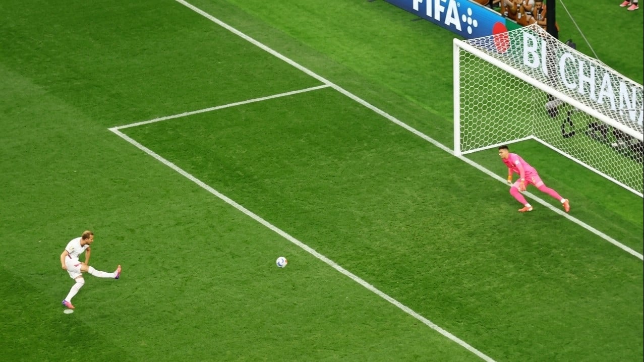 Tendangan penalti di babak penyisihan Grup L Piala Dunia 2026 antara Inggris vs Kroasia.