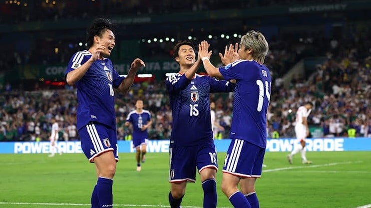 Selebrasi Pemain Jepang Usai Kalahkan Tunisia di Piala Dunia 2026