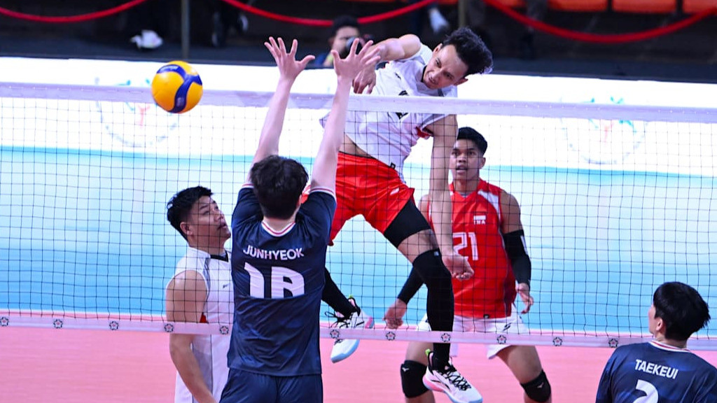 Timnas Voli Indonesia vs Korea Selatan di AVC Men s Cup 2026.