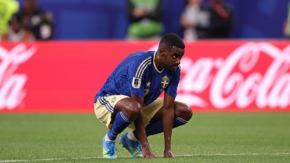 Pemain Timnas Swedia, Alexander Isak, saat laga melawan Belanda di Piala Dunia 2026