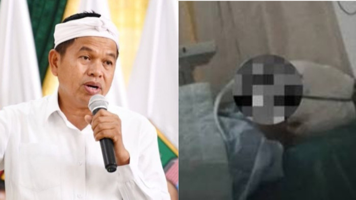 Kolase Gubernur Jawa Barat Dedi Mulyadi dan korban penyiksaan dan penyekapan 3 tahun YTR (29).
