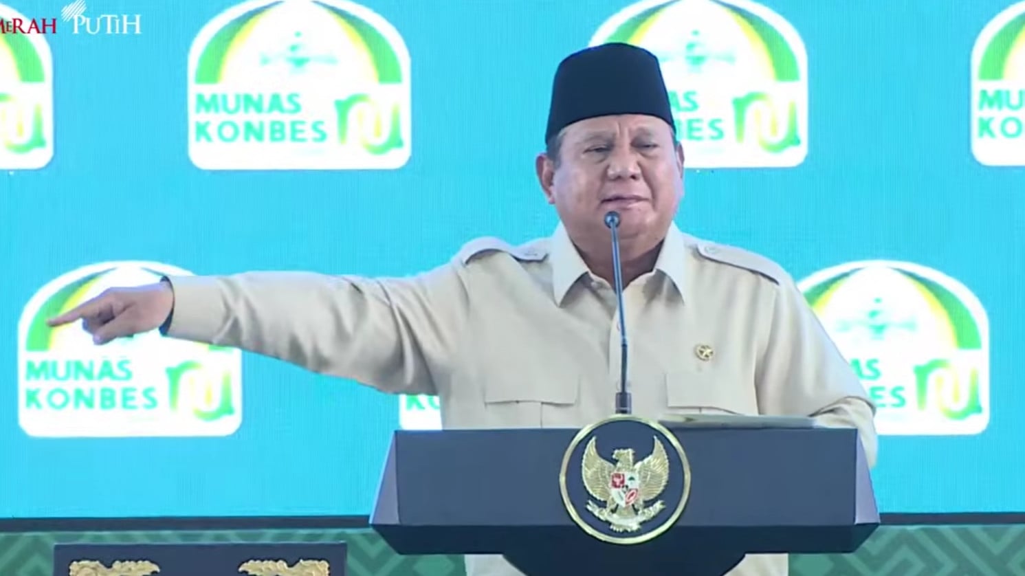 Presiden Prabowo pada Penutupan Musyawarah Nasional Alim Ulama dan Konferensi Besar NU 2026 di Bangkalan, Jawa Timur, Selasa (23/6/2026).