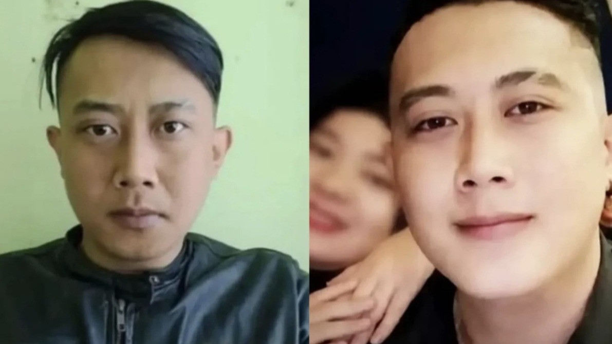 Kolase foto Taufik Hidayat terduga pelaku penyekapan YTR wanita asal Bandung.