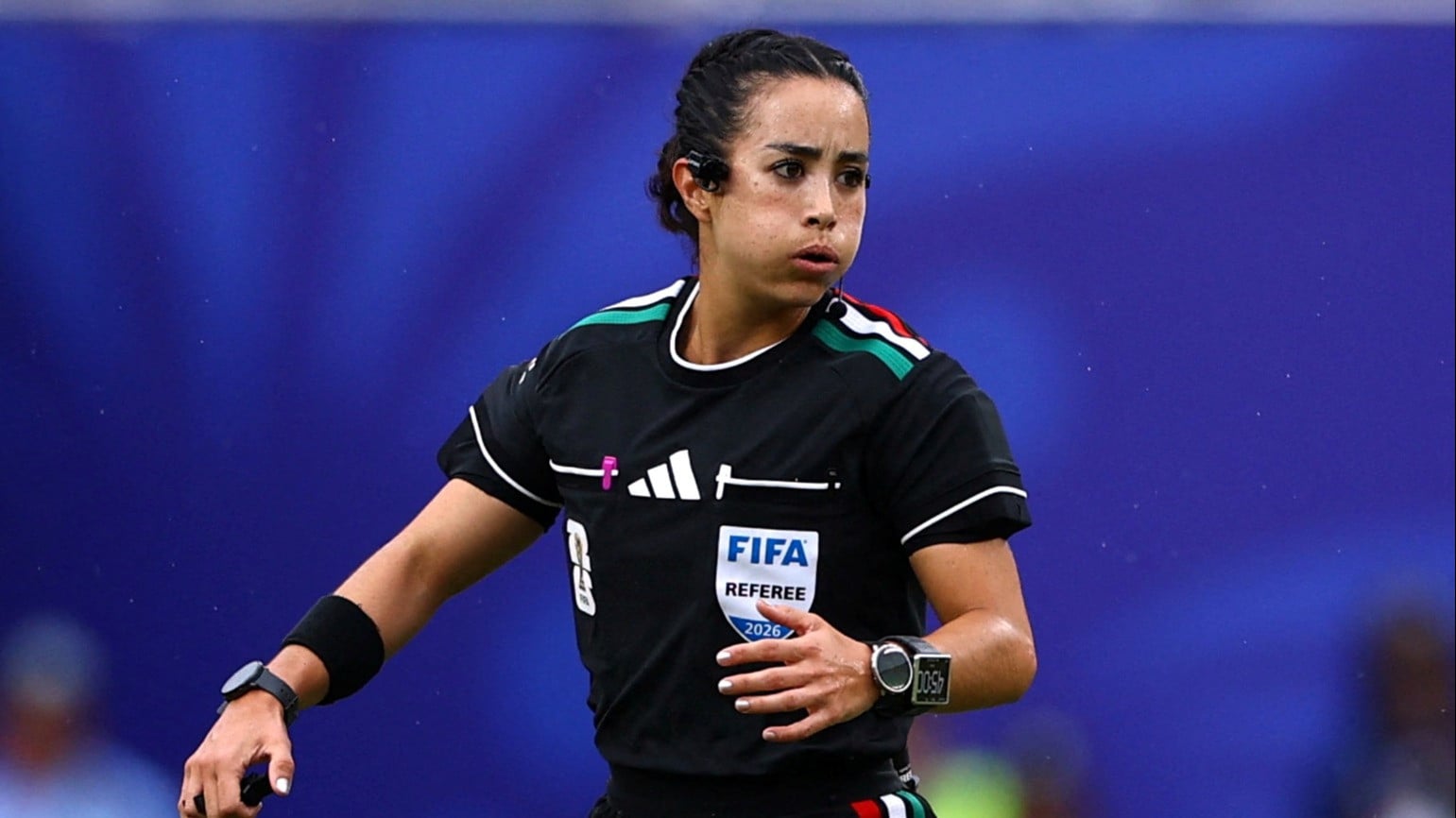 Katia Itzel Garcia, wasit utama dalam laga Tunisia vs Belanda di Piala Dunia 2026, Jumat (26/6/2026).