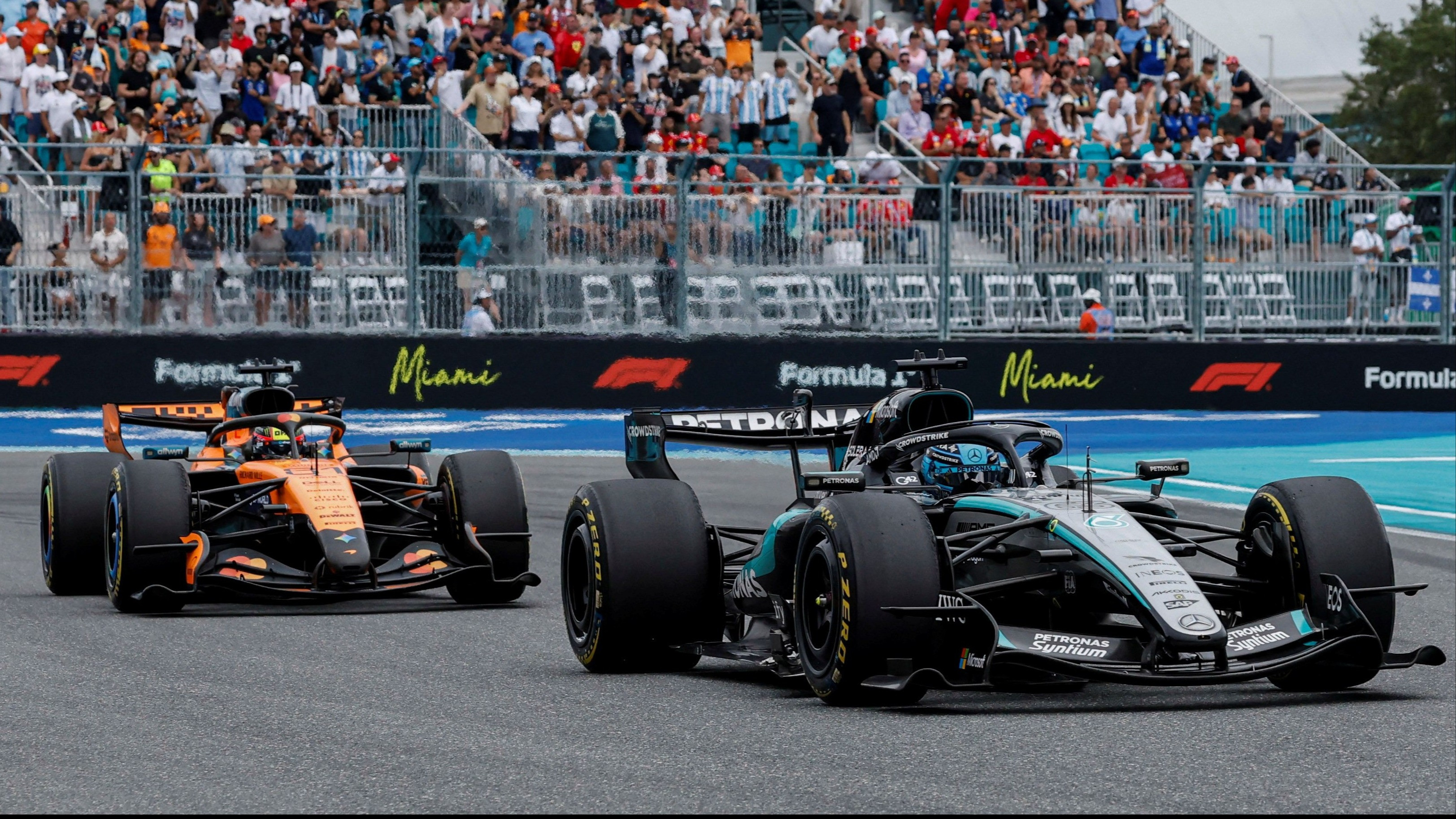 McLaren dan mercedes di F1 GP Miami 2026