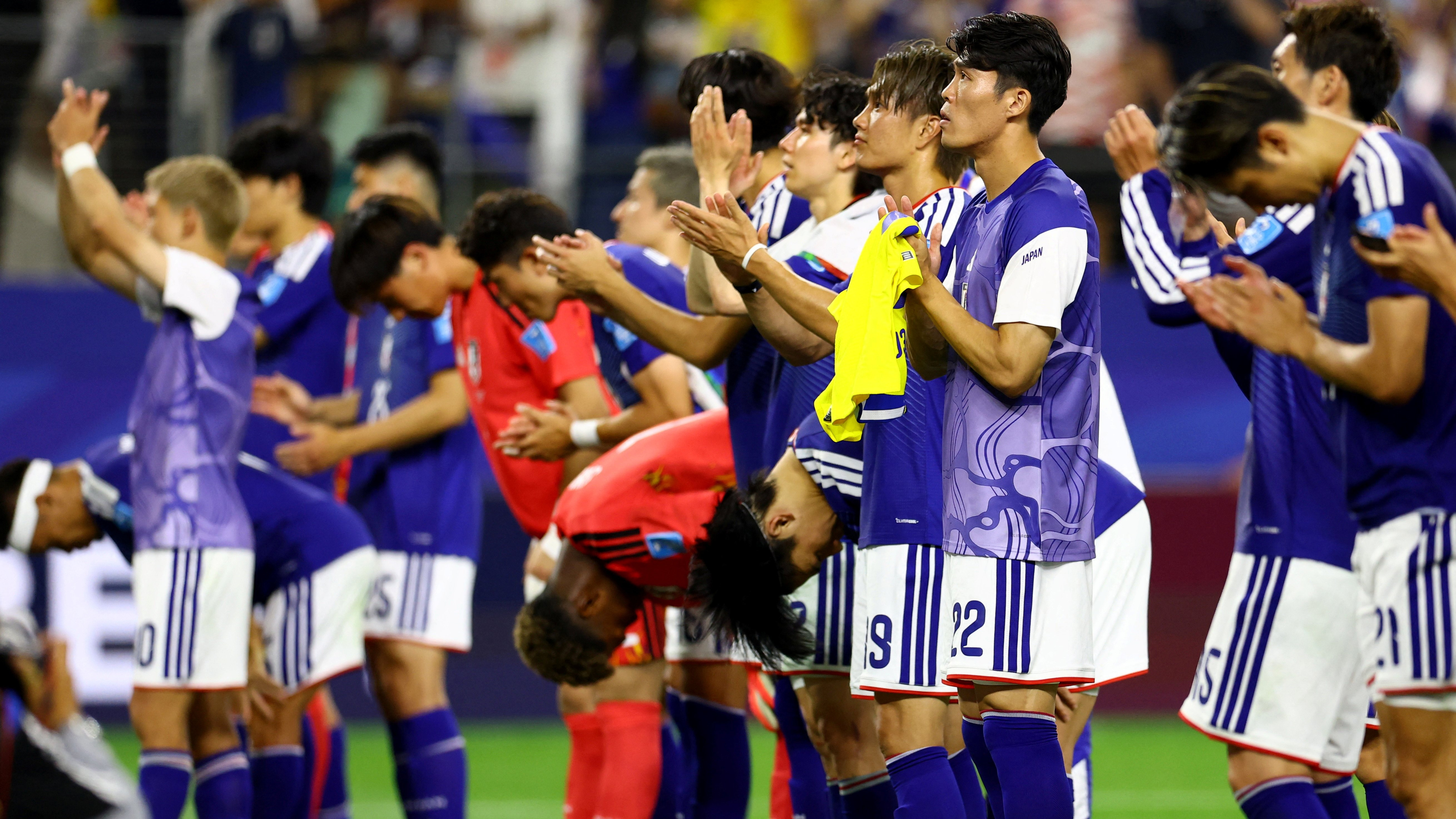 Timnas Jepang usai laga melawan Swedia di Piala Dunia 2026