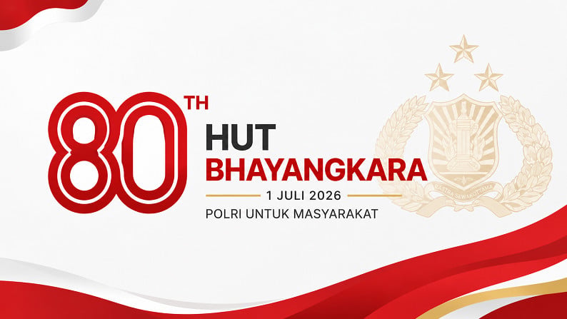 Ilustrasi HUT Bhayangkara ke-80