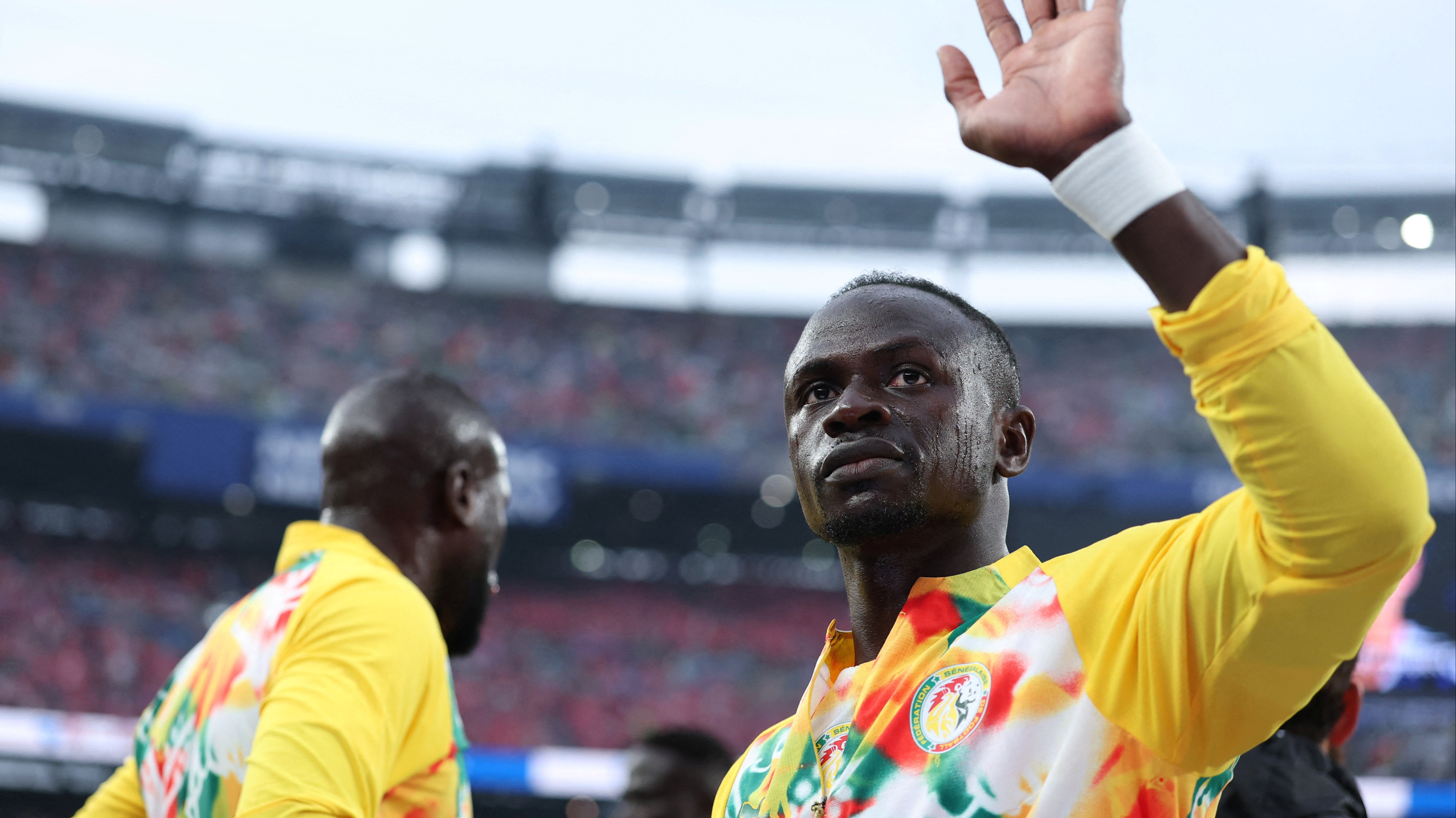 Sadio Mane saat melakukan pemanasan jelang laga Norwegia vs Senegal di Piala Dunia 2026