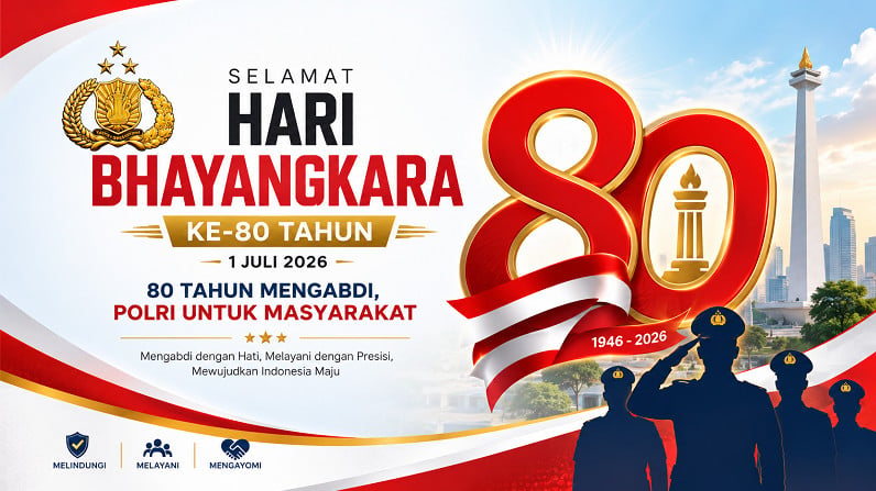 Ilustrasi HUT Bhayangkara ke-80
