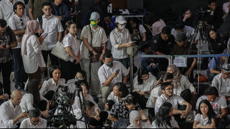 Dukungan mantan Menteri Pendidikan, Kebudayaan, Riset, dan Teknologi, Nadiem Makarim, di Pengadilan Tipikor, Jakarta Pusat, Selasa (30/6/2026)