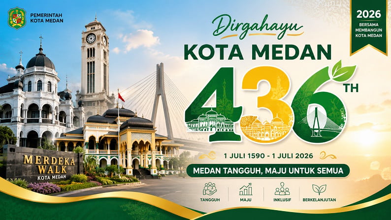 Ilustrasi HUT Kota Medan ke-436 tahun 2026