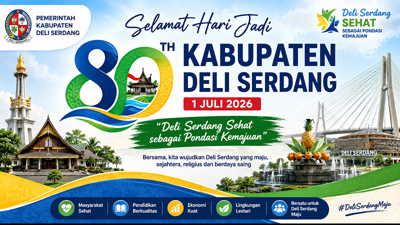 Ilustrasi HUT Kabupaten Deli Serdang ke-80
