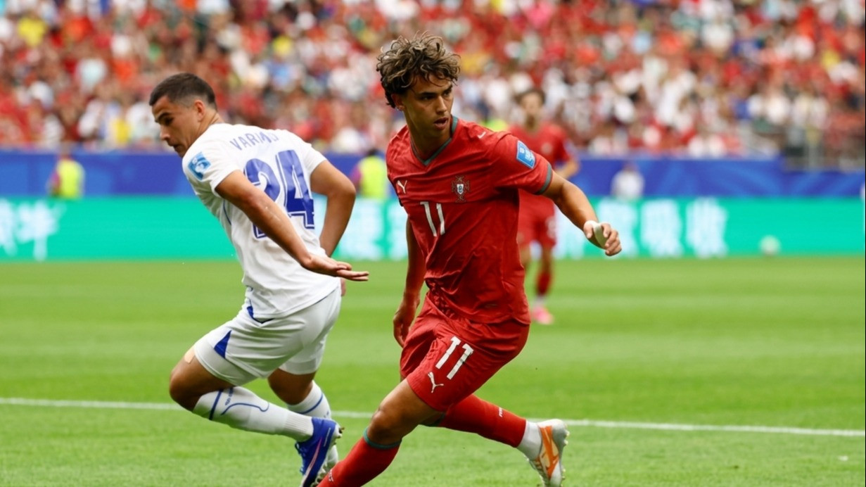 Joao Felix dalam laga Portugal vs Uzbekistan di Piala Dunia 2026