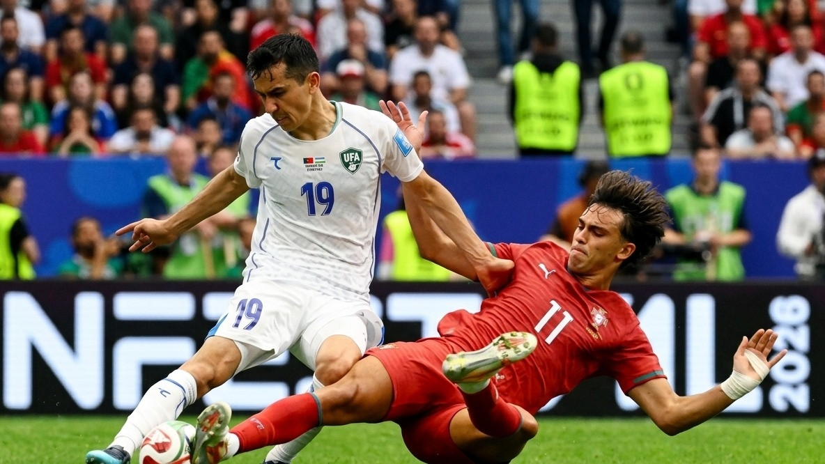 Joao Felix (kanan) dalam laga Portugal vs Uzbekistan di Piala Dunia 2026
