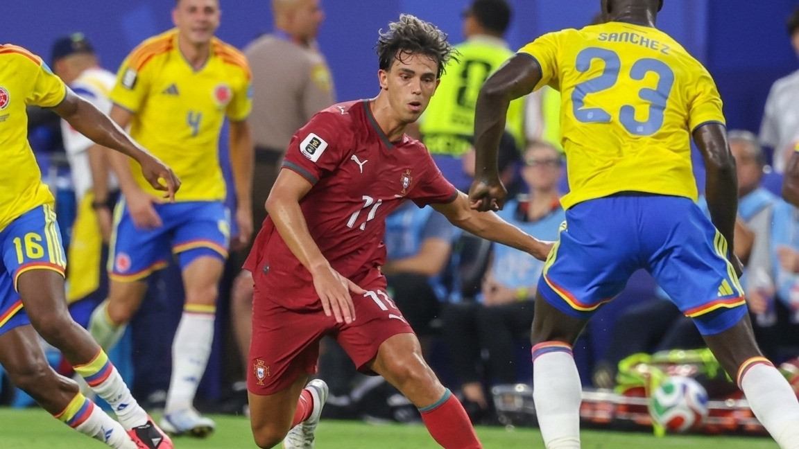 Joao Felix dalam laga Kolombia vs Portugal di Piala Dunia 2026