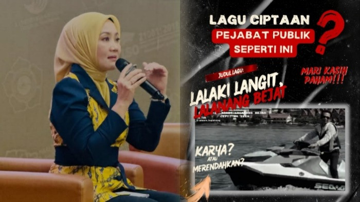 Atalia Praratya menyoroti lagu milik Bupati Purwakarta, Saepul Bahri Binzein alias Om Zein berjudul  Lalaki Langit Lalanang Bejat 