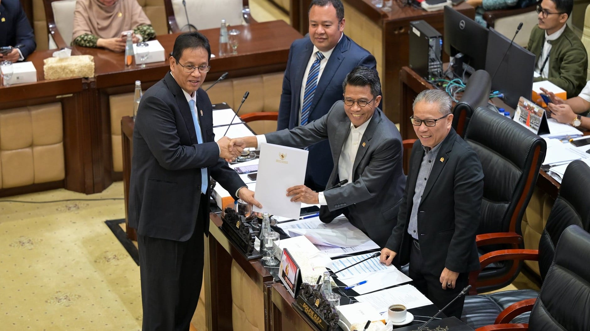 Menteri Keuangan Purbaya Yudhi Sadewa dalam Rapat Kerja bersama Komisi XI DPR RI di Jakarta, Kamis (2/7/2026).