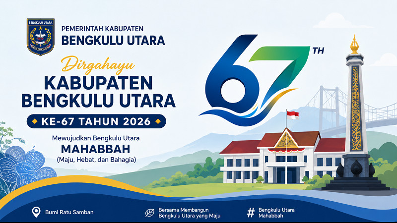 Ilustrasi Hari Jadi Kabupaten Bengkulu Utara ke-67 Tahun 2026