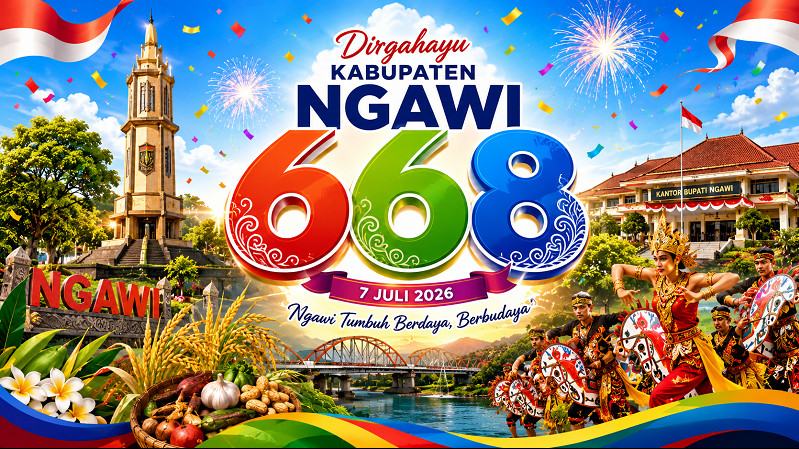 Ilustrasi HUT Kabupaten Ngawi ke-668