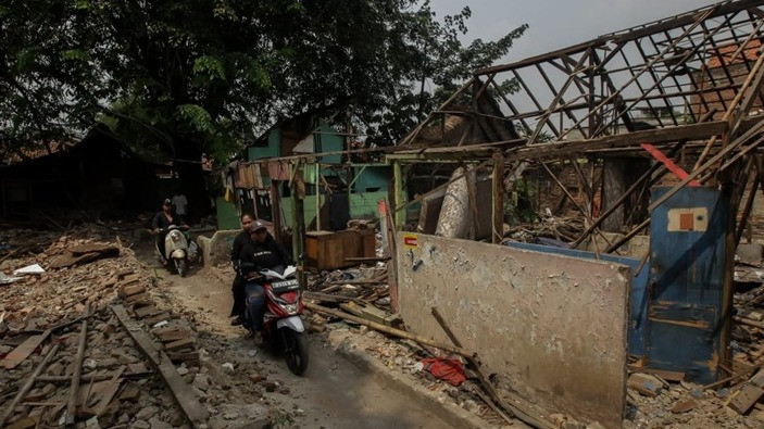 Penampakan Bangunan di Sisi Rel Pasar Minggu Usai Dibongkar