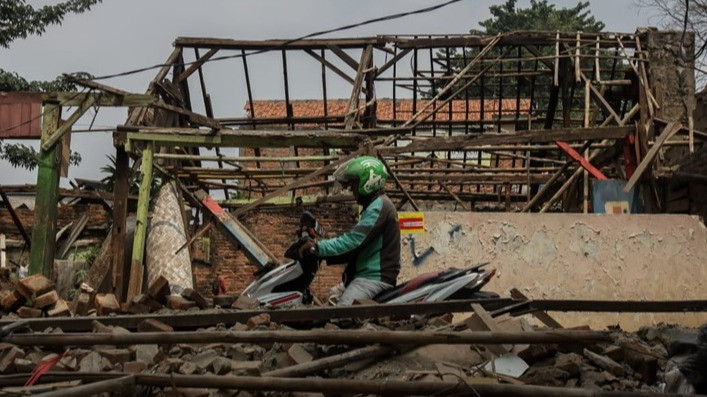 Penampakan Bangunan di Sisi Rel Pasar Minggu Usai Dibongkar