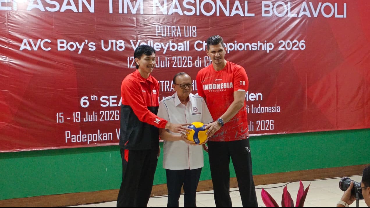 Pelepasan Timnas Voli Indonesia senior jelang SEA V Cup 2026 pada Kamis (9/7/2026).