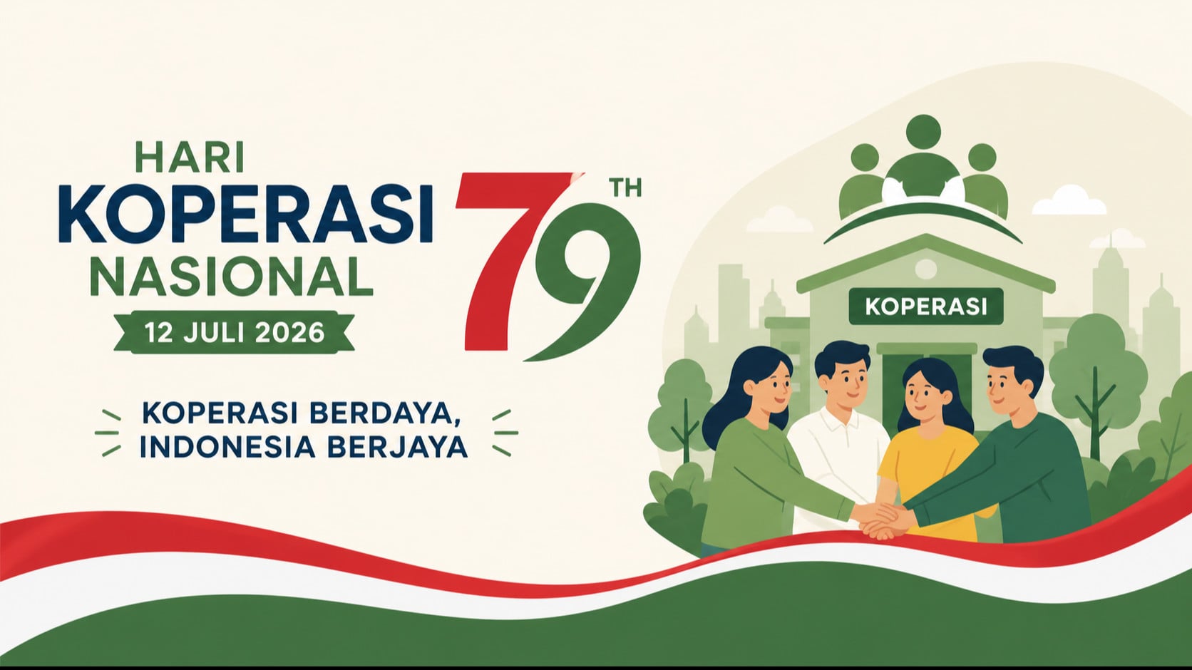 Ilustrasi Hari Koperasi Nasional ke-79