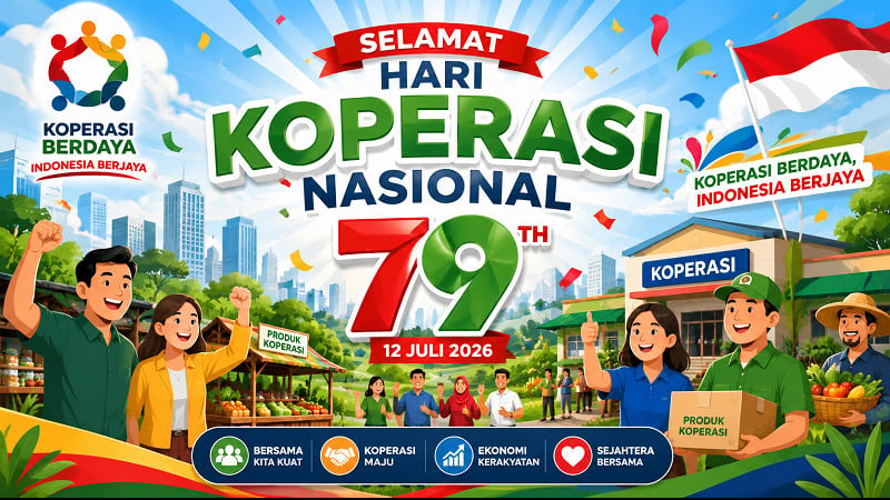 Ilustrasi Hari Koperasi Nasional ke-79
