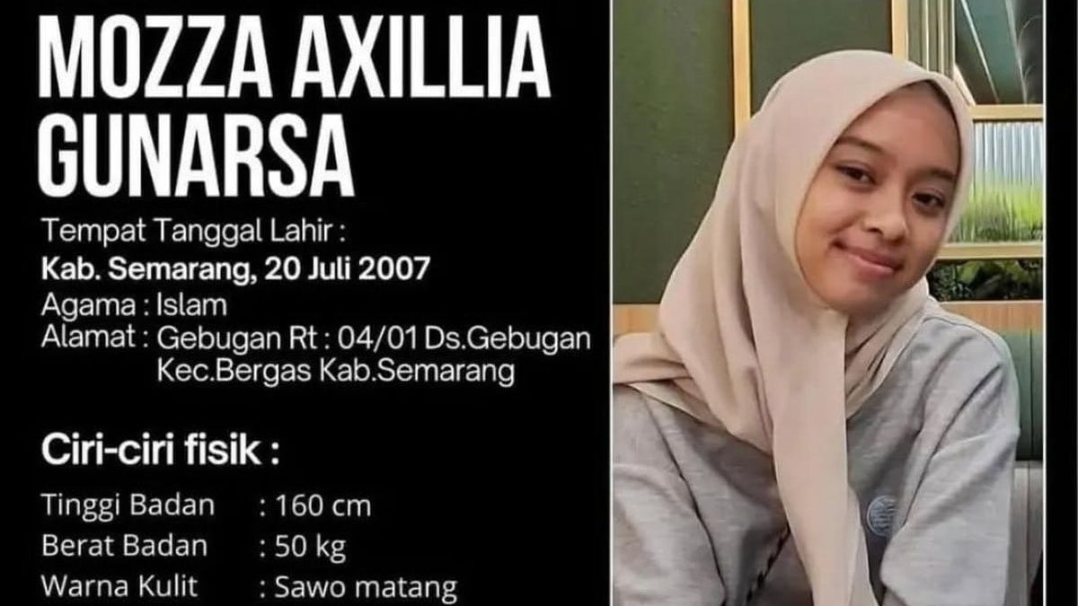 Poster informasi orang hilang - Gadis asal Semarang, Mozza Axillia Gunarsa (18)