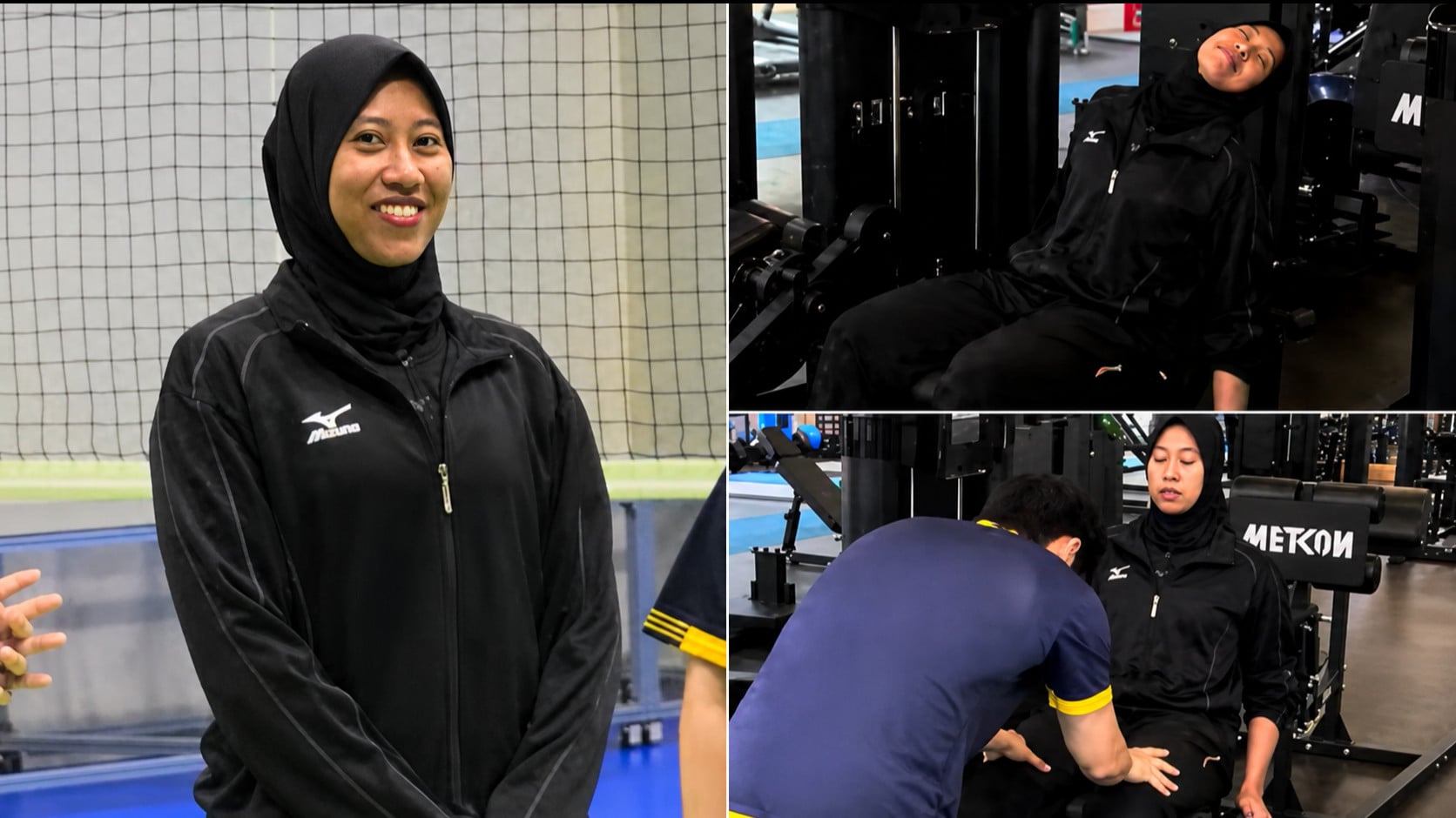 Megawati Hangestri saat menjalani latihan bersama Hyundai Hillstate