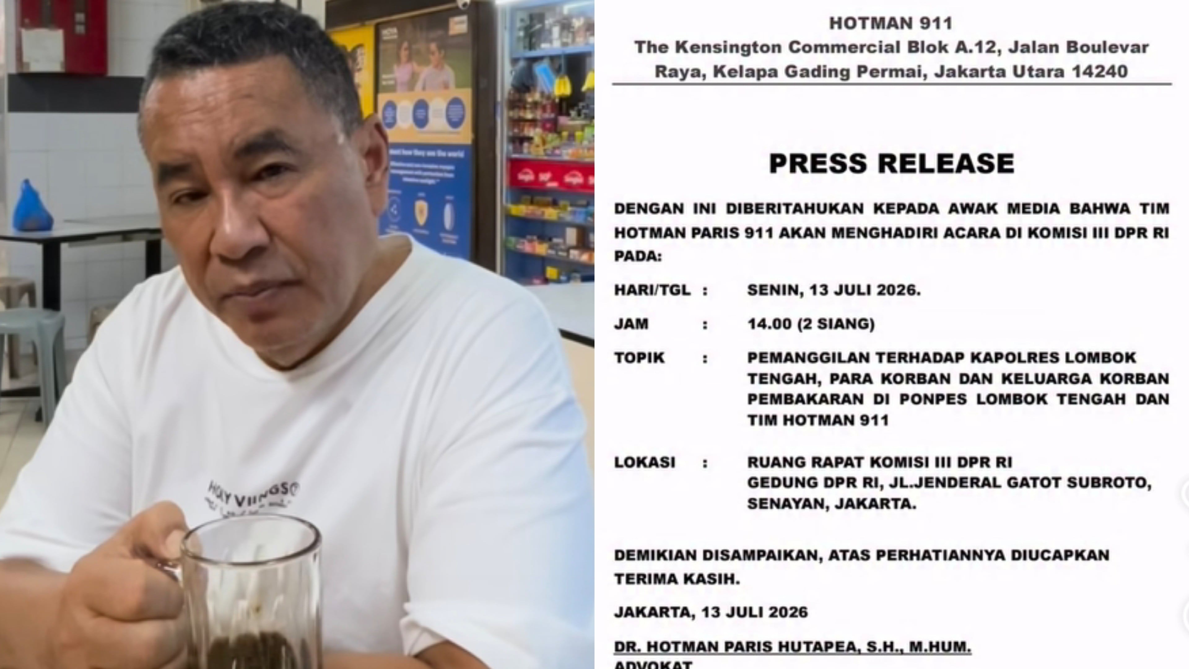 Hotman Paris Kawal Kasus Dugaan Pembakaran Santri di Lombok