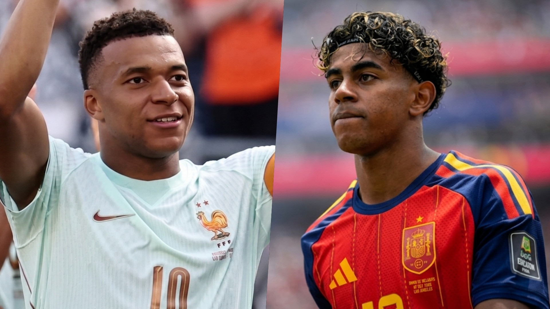 Pemain Timnas Prancis dan Spanyol: Kylian Mbappe dan Lamine Yamal