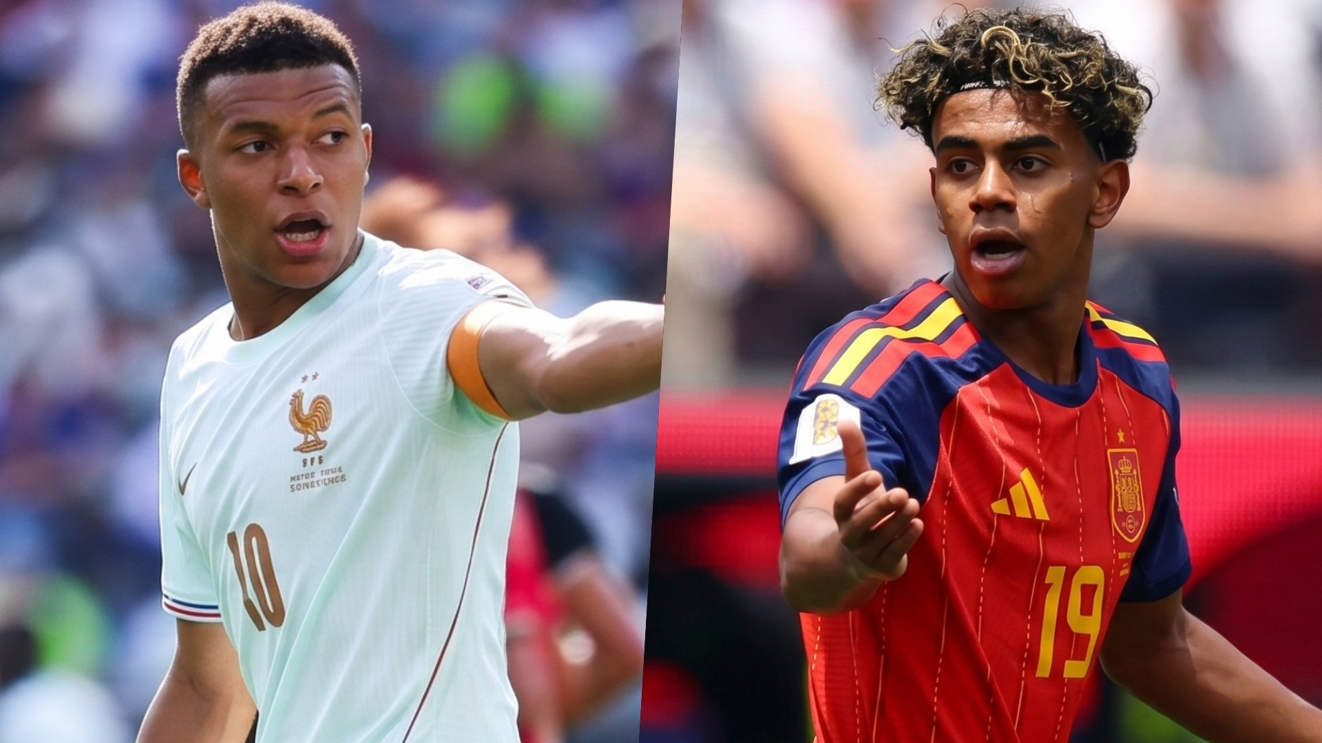 Pemain Timnas Prancis dan Spanyol: Kylian Mbappe dan Lamine Yamal