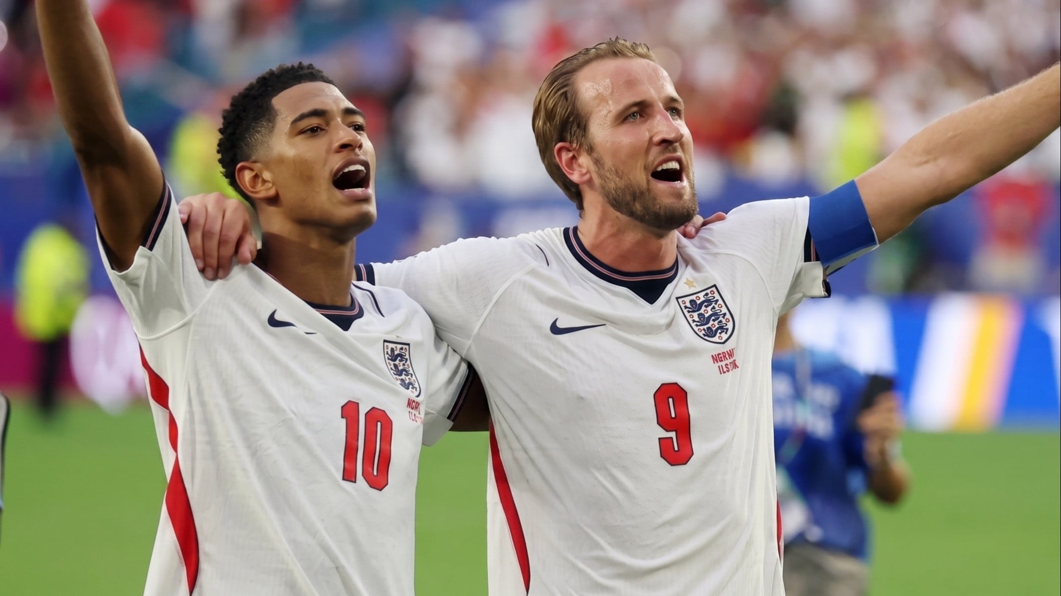 Jude Bellingham dan Harry Kane usai laga Norwegia vs Inggris di babak perempat final Piala Dunia 2026