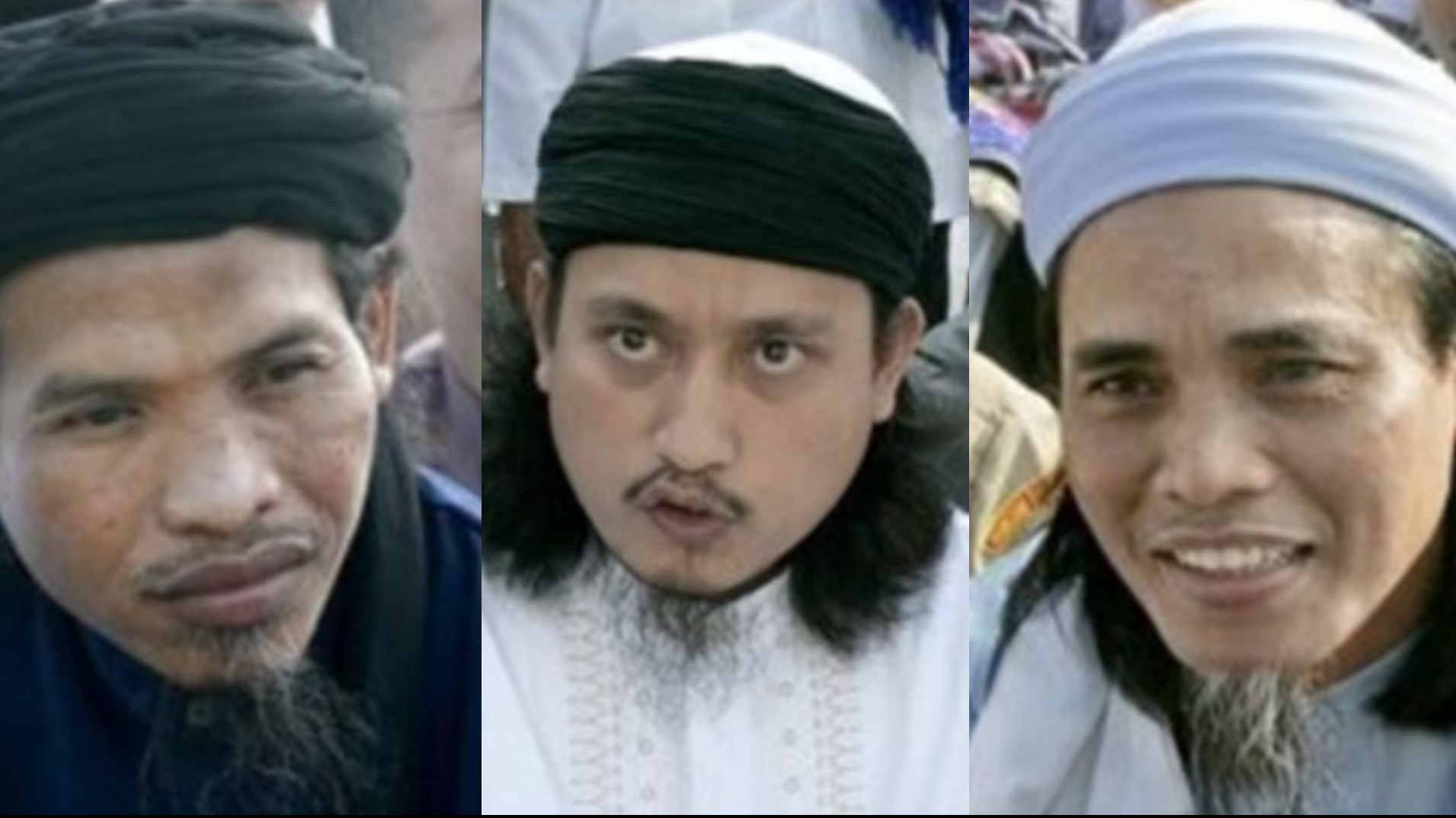 Para pelaku Bom Bali 1: Ali Ghufron, Imam Samudra dan Amrozi yang dieksekusi mati pada 9 November 2008
