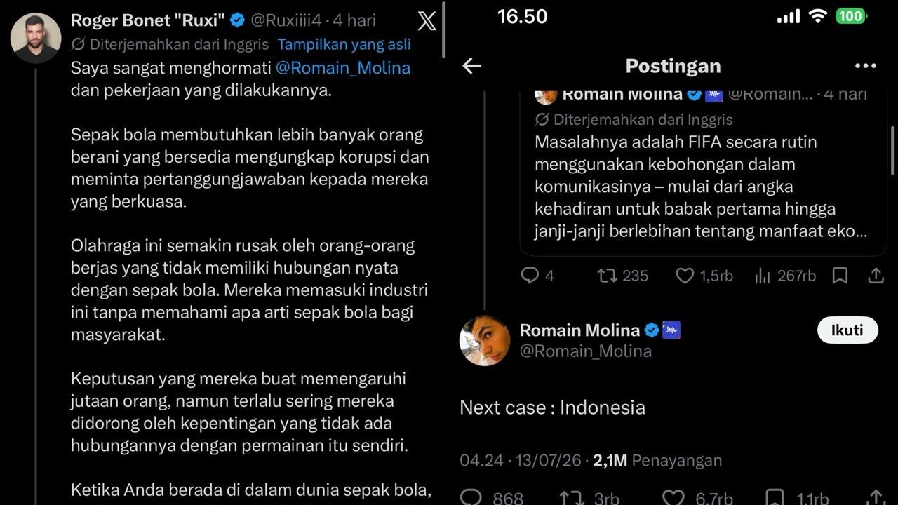 Reaksi Media Malaysia usai Romain Molina Isyaratkan Investigasi Sepak Bola Indonesia