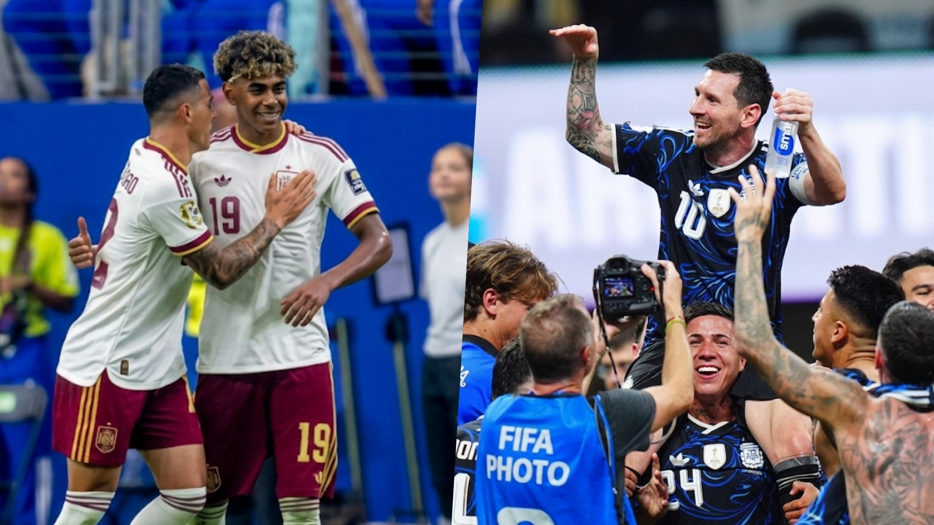 Timnas Spanyol dan Argentina di babak semifinal Piala Dunia 2026