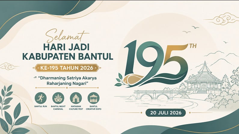 Ilustrasi Hari Jadi Kabupaten Bantul ke-195