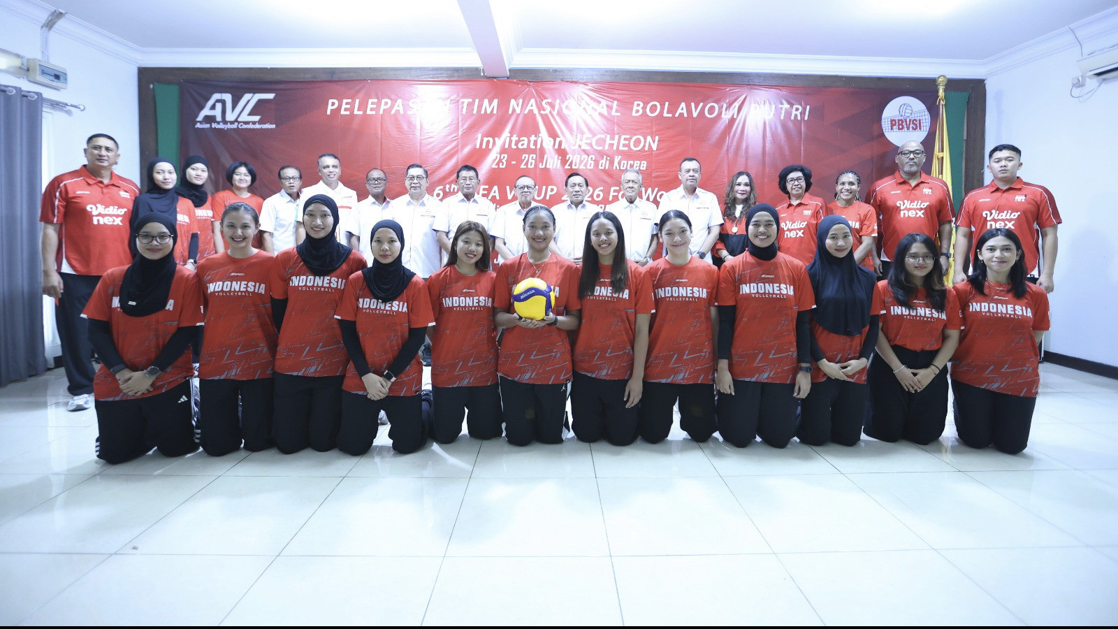 PBVSI resmi lepas skuad Timnas Voli Putri Indonesia jelang SEA V Cup 2026.