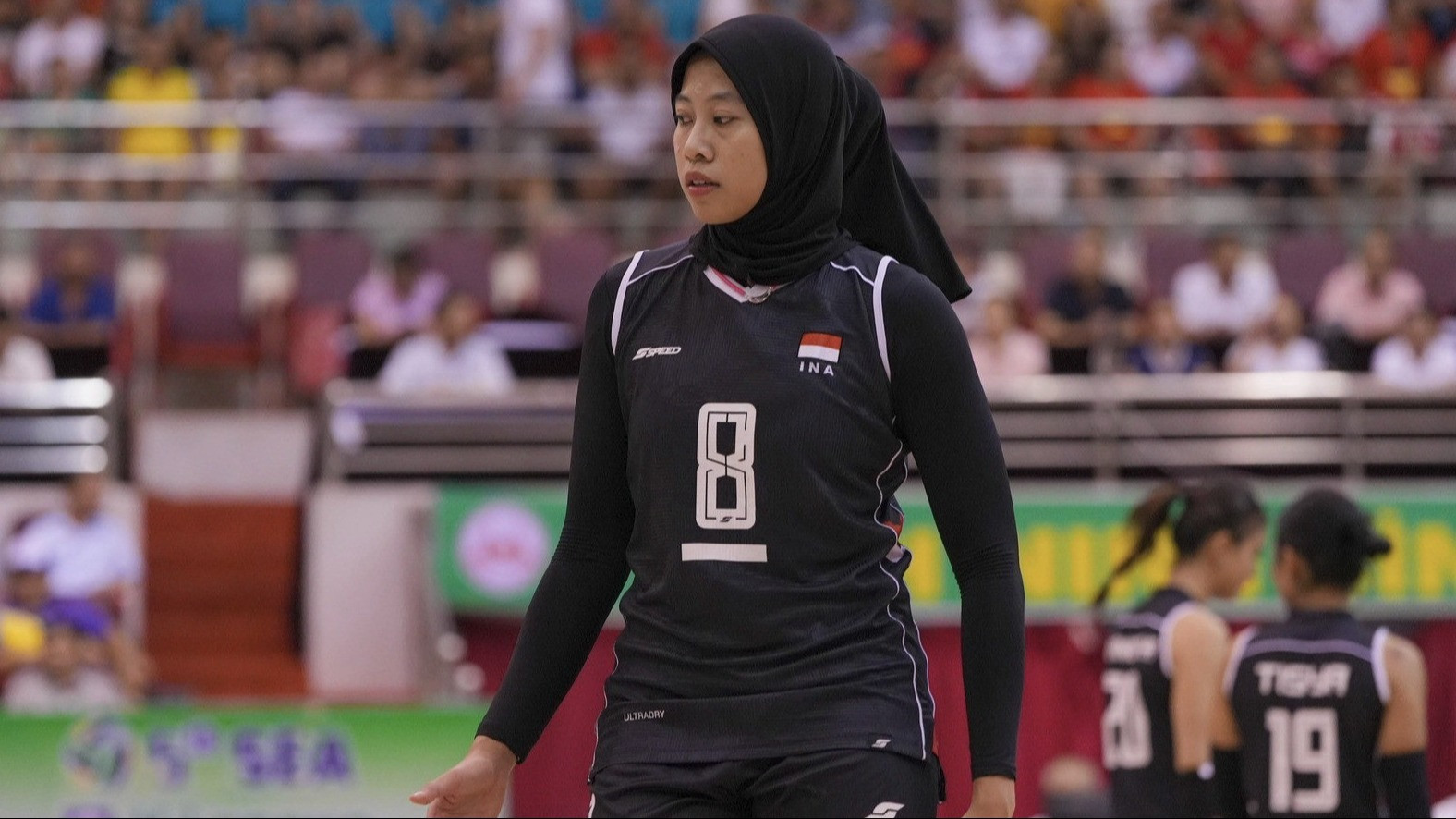 Megawati Hangestri saat membela Timnas Voli Putri Indonesia