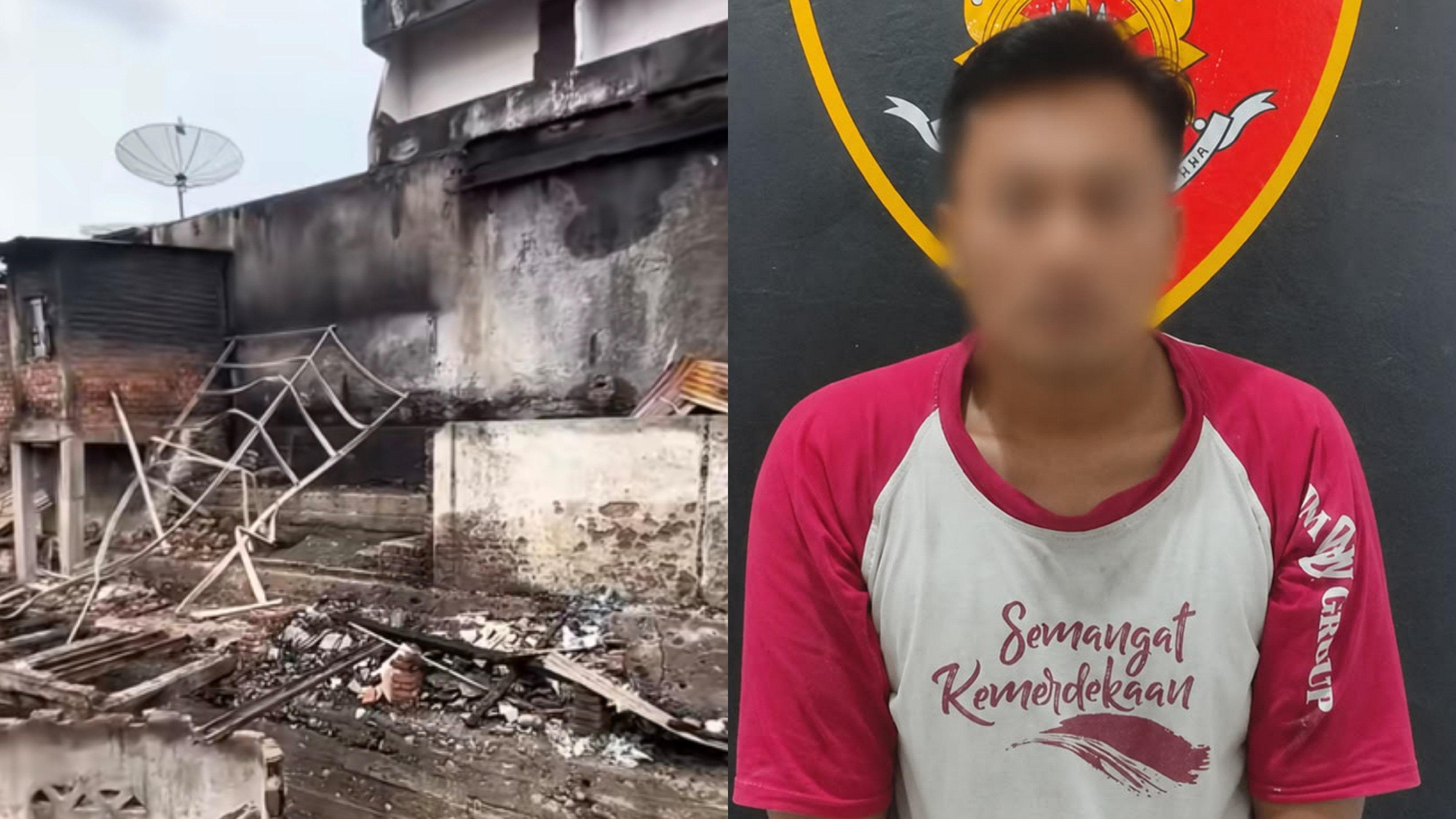 Viral Suami Bakar Rumah Mertua di Lubuklinggau