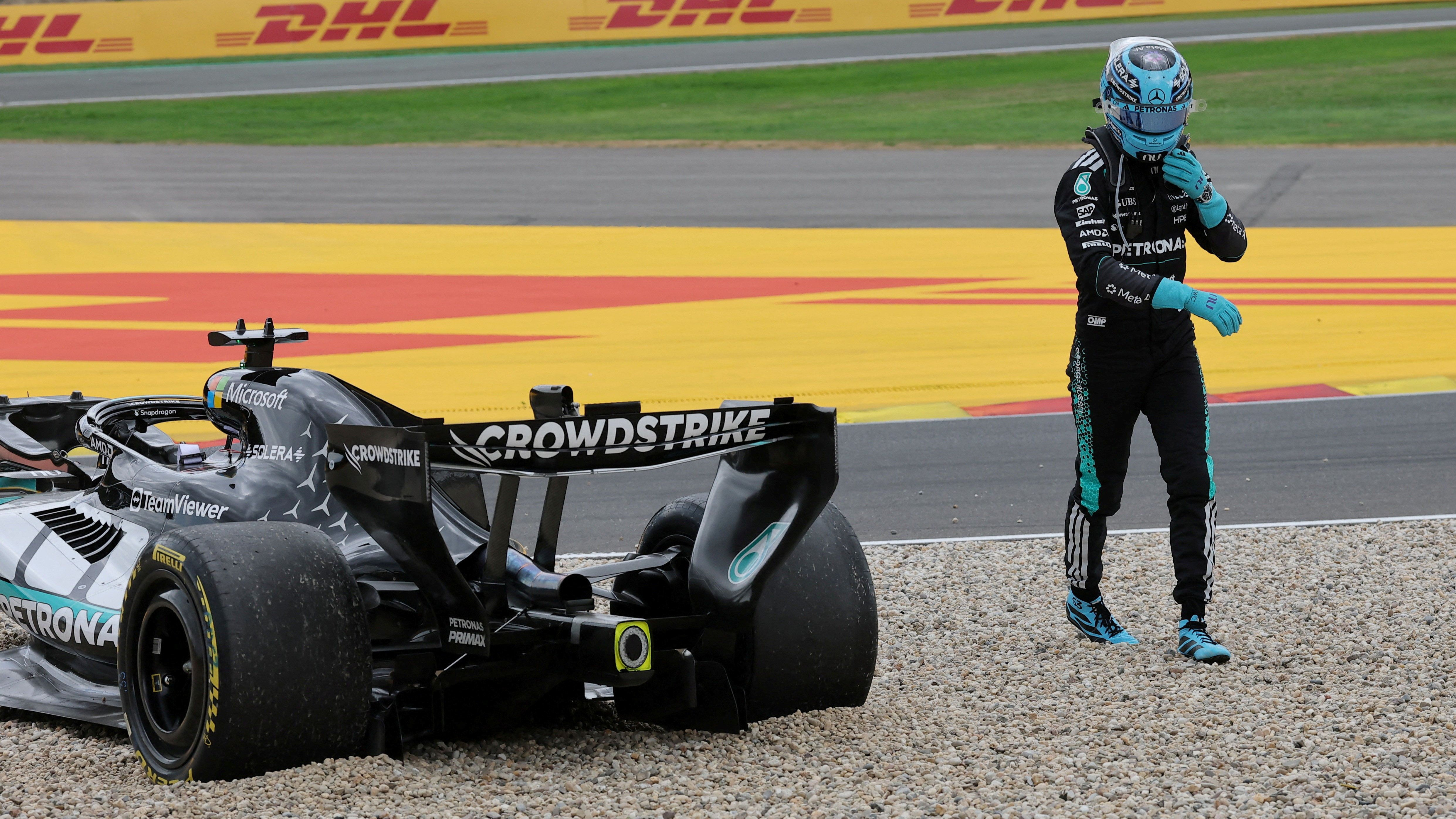 Pembalap Mercedes, George Russell