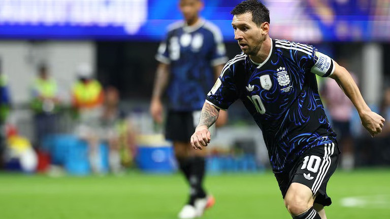 Penyerang Argentina, Lionel Messi.