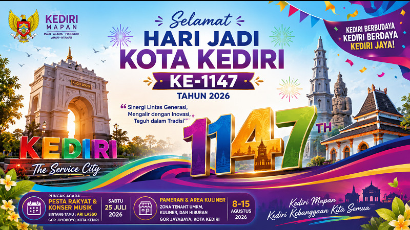 Ilustrasi Hari Jadi Kota Kediri ke-1147
