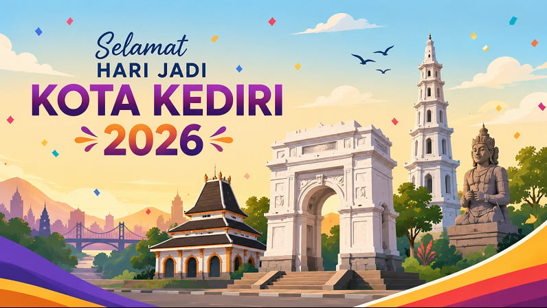 Ilustrasi Hari Jadi Kota Kediri ke-1147 2026